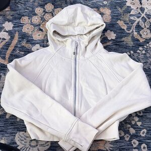 Lululemon Athletica Cream Zip-Up Scuba Hoodie